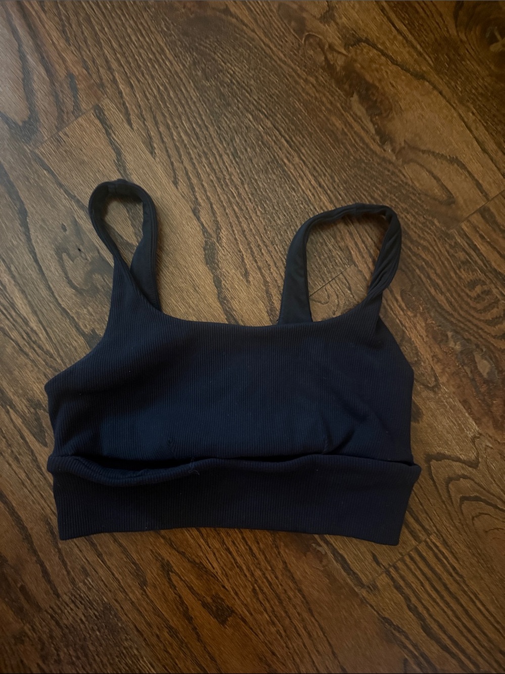 ALO Yoga Black Ribbed Bralette